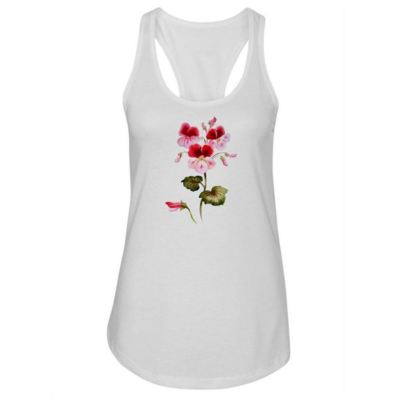 Colorful Geranium Racerback Tank Women -Image by Shutterstock, Female Small