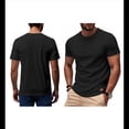 thumbnail image 3 of Camiseta de Viscosa de Bambú para Hombre, Ultra Suave, , Refrescante, Cuello Redondo, Informal, Básica Negro XL, 3 of 6