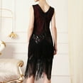 thumbnail image 6 of IROINNID V-Neck A-Line Dress For Women Fashion Suspender Sequin Feather Sleeveless Solid Mini Dress Party Dress Comfort Waist Dress, 6 of 6