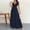 *Dark Blue, variant on U Women's Summer Halter V Neck Tie Knot Backless Beach Dresses ,A-Line Casual Maxi Dresses for Vacation White,Womens Plus S
