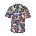 thumbnail image 4 of Boxer Dogs Rose Flower Floral Men'S 3d Print Casual Button Down Shirts, Novelty Hawaiian Short Sleeves 2xl, 4 of 7
