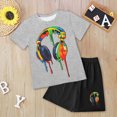 thumbnail image 2 of Sgkm Toddlers Clothes Baby Boy Outfits Colorful Printed Game Design Kids Short Sleeve Tops Shorts Clothes Set Grey 11-12 Years, 2 of 5