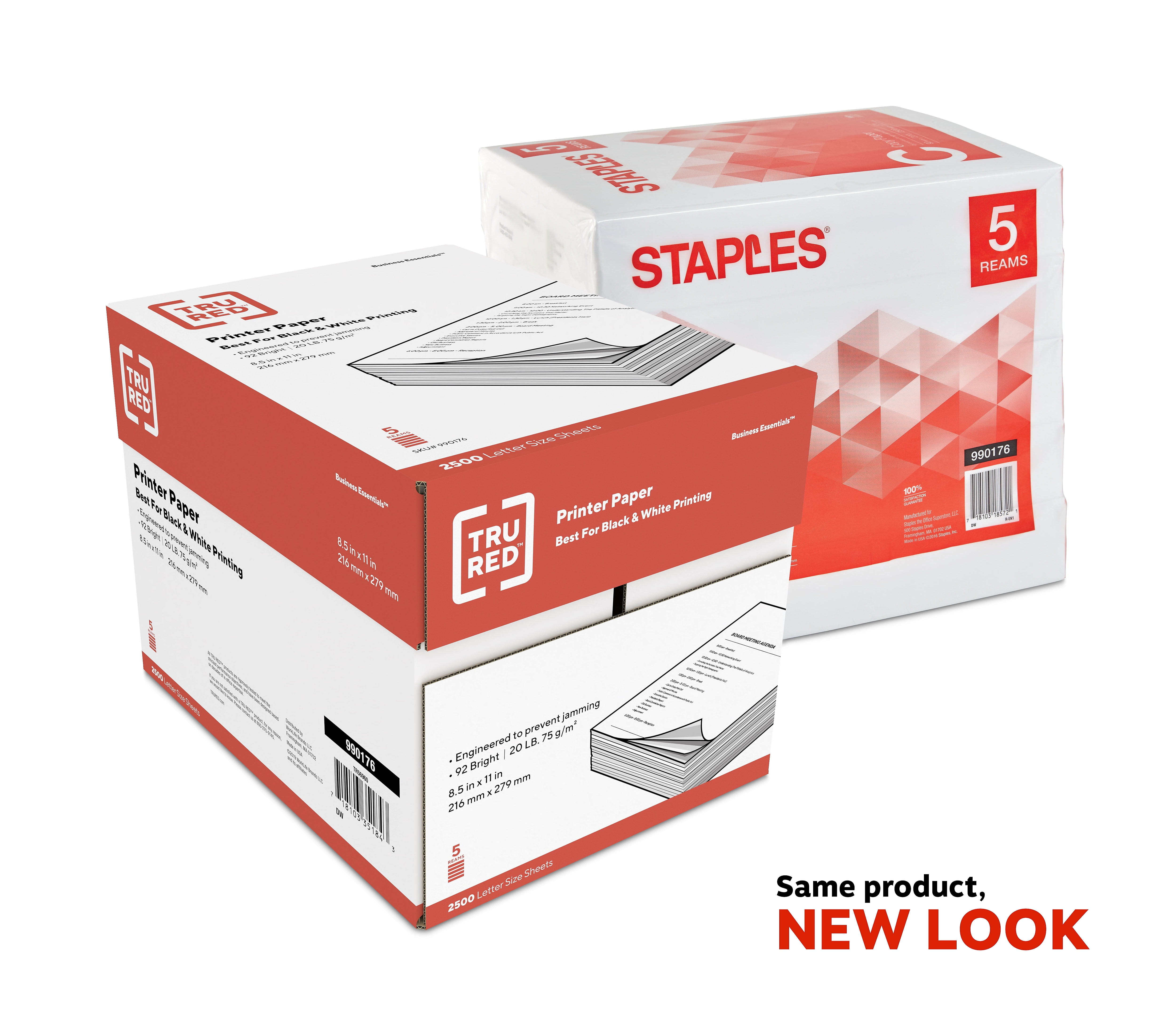 TRU RED 8.5 x 11 Printer Paper, 20 lbs., 92 23479U/TR56960 Walmart