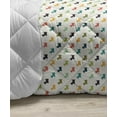 thumbnail image 3 of Dog Down Alternative Comforter, Beagle Puppies with Sunglasses Abstract Geometric Pattern Checkered Squares, Microfiber Quilt for All Season, 5 Sizes, Red Grey Pale Grey, by Ambesonne, 3 of 3