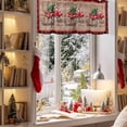 thumbnail image 3 of Valances for Windows Christmas Red Truck Rod Pocket Cafe Window Treatments Valance Curtains for Kitchen Bathroom Laundry Basement Windows 54"x18", 3 of 7