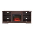 thumbnail image 2 of SESSLIFE Fireplace TV Stand, 58" LED Light Entertainment Center with Adjustable Flame Fireplace, Power Outlets & Shelves, Remote & App Control, TV Stand with Fireplace for Living Room, Espresso, 2 of 9