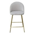 thumbnail image 2 of Diamond Sofa Lilly Set of 2 Counter Height Chairs in Grey Velvet with Brushed Gold Metal Legs, 2 of 5