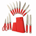 thumbnail image 5 of 14 Piece Kitchen Knife Set with Block, Stainless Steel Sharp Blades, Non-Slip Handle, Multi-Color Knife Set with Scissors for Home Kitchen Red, 5 of 5