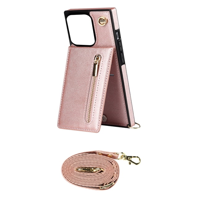 Xihbxyly Oferta Prime Del Día Solo Por Hoy Estuche Tipo Cartera Tipo Bandolera para Tarjetas de Crédito, Apto para Fundas de Móvil con Cremallera, Funda de Piel Tipo Mensajero para Teléfono, Funda pa