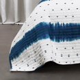 thumbnail image 4 of Lush Decor Jane Shibori Stripe Cotton Reversible Quilt, Full/Queen, Navy, 3-Pc Set, 4 of 10