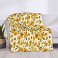 thumbnail image 3 of Naloa Classical Cute Sunflower Flannel Blankets - Thick and Warm Blanket for Winter, Soft Fuzzy Plush King Blanket for All Seasons60"x50", 3 of 6