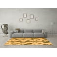 thumbnail image 3 of Ahgly Company Indoor Round Abstract Orange Modern Area Rugs, 7' Round, 3 of 4