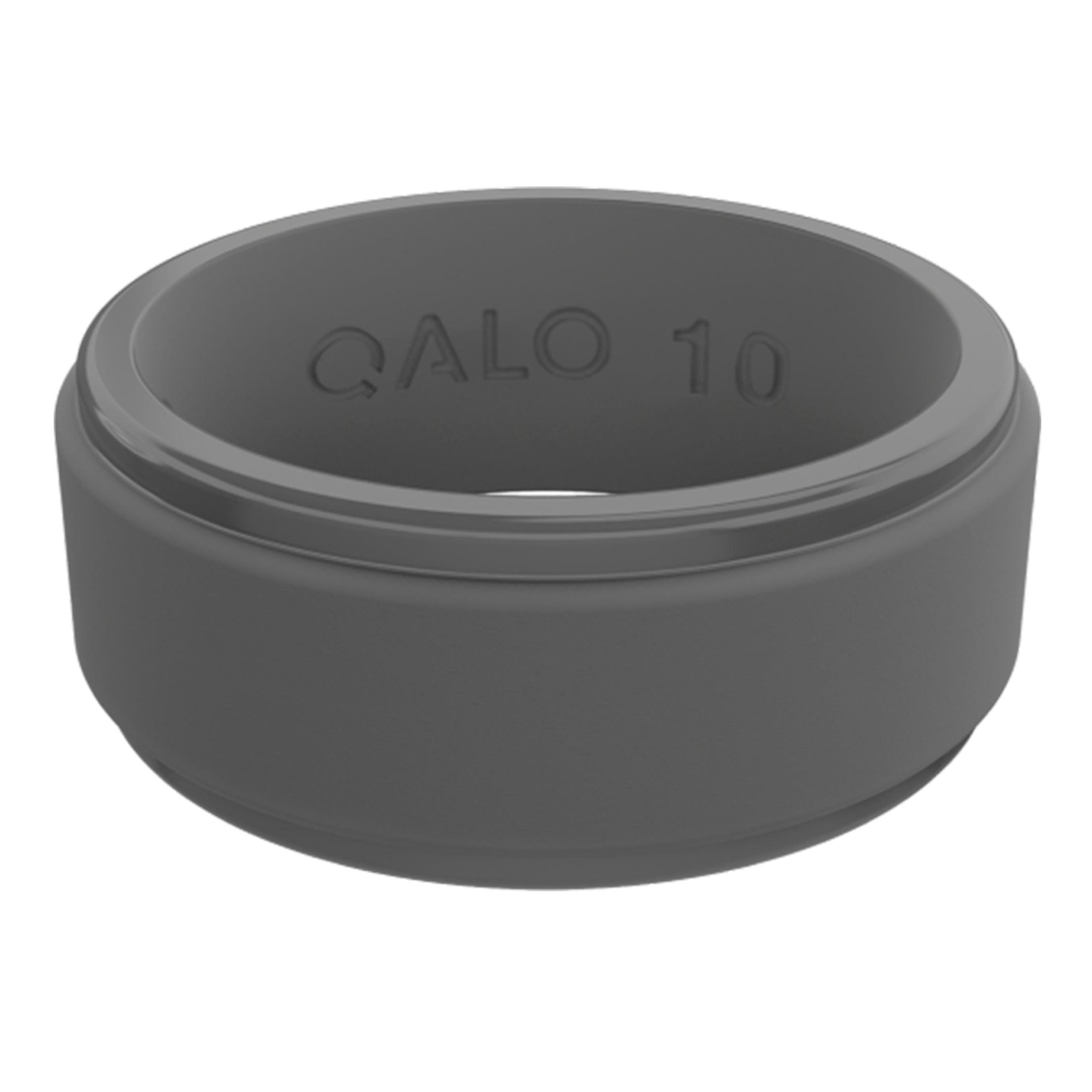 QALO Men's Classic Ultra-Durable Silicone Ring, Black, Size 10, 2 Pack