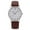 Brown Strap White Dial, variant on Mens Quartz Watches With Leather Strap Minimalist Fashion Analog Watch Silver Case Gift Watches Reloj Business Wristwatches Brown Strap White Dial