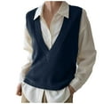 thumbnail image 2 of Winter Sweaters for Women Sleeveless V Neck Pullover Knitwear Sweater Vest Casual Trendy Fall Winter Outfit, 2 of 7
