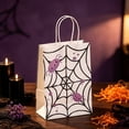 thumbnail image 7 of Sahpxhe Halloween Kraft Paper Gift Bags,Spooky Pattern Treat Bag with Handles,Reusable Party Favor Bags Candy Bags for Trick or Treat,8.3X5.9X3.1in White, 7 of 7
