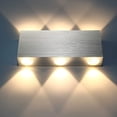 thumbnail image 2 of Lámpara de pared LED Lightess de 6 W para interiores, moderna, cuadrada, de aluminio, para dormitorio, oficina, cama, pasillo, sala de estar, hotel, camino, bar, blanco cálido, 2 of 4