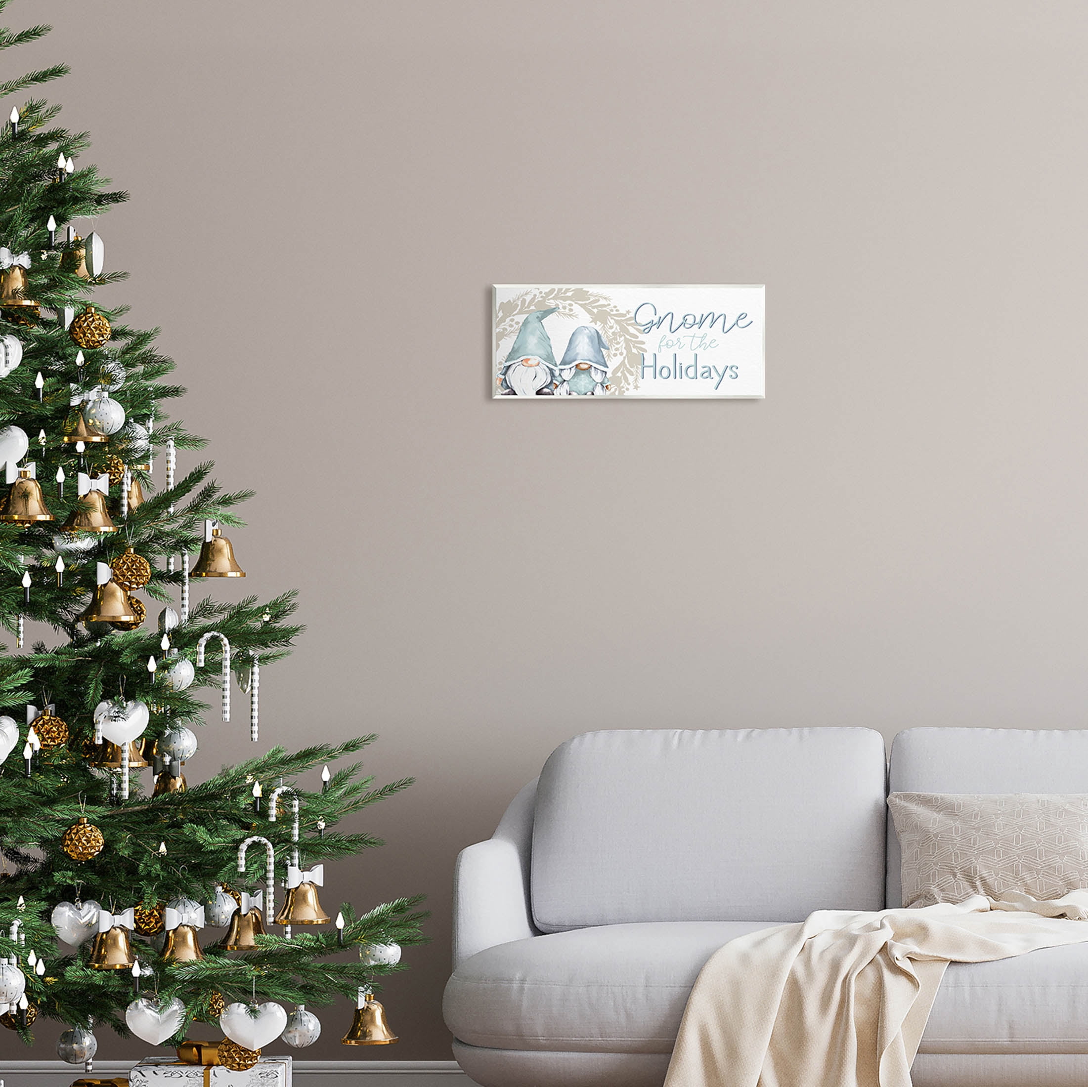 Stupell Industries Gnome For The Holidays Phrase Graphic Art Unframed Art Print Wall Art, Design by Kim Allen