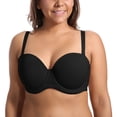 thumbnail image 4 of DELIMIRA Women's Padded Plus Size Strapless Bras Full Coverage Underwire Multiway Bra, 4 of 6