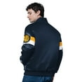 thumbnail image 2 of Men's Starter Navy Indiana Pacers Triple Option Varsity Full-Snap Satin Jacket, 2 of 2