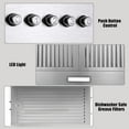 thumbnail image 2 of Zomagas 24 inch Wall Mount Range Hood 450CFM Exhaust Vent Stainless with Dishwasher Clean Filter 120V, 2 of 8