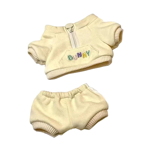 2 Trajes Deportivos para Muñecas Strade Fareast Limited Sudadera con Capucha y Pantalones 20 cm Beige