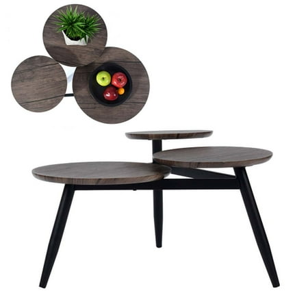 Topcobe Coffee Table Mid Century Vintage Side Table End Table For