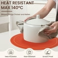 thumbnail image 6 of REGALWOVEN Placemats Set of 6 Faux Leather Placemats for Kitchen Dining Table Decor Washable Heat Resistant Table Placemats Wipeable Table Mat Orange 15*15in, 6 of 7