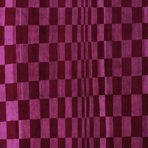 Ahgly Company Indoor Square Checkered Purple Modern Area Rugs, 4' Square