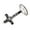 Black, variant on Metal Standing Crosses Figurine with Base Metal Crosses Statue Religious Desktop Ornament Christian Decoration