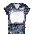 thumbnail image 4 of Giftesty Women's Tops Women's Casual Loose Blouse Tiy-dye Printing V Neck T-Shirt Shirts Blouse Print Tee, 4 of 5