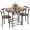 Brown, variant on BarefHaven Dining Table for 2, 3 Piece Round Table & Chair Set, White & Black
