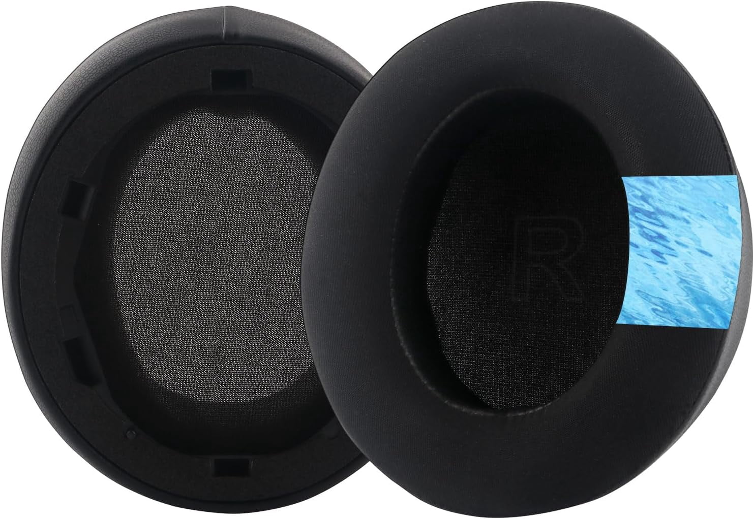 HRTGFD-Life Q30 Q35 Cooling Gel Ear Pads Replacement Ear Pads Cushions Compatible with Anker Soundcore Life Q30 / Q35 BT Headphones Comfort Memory Foam Replacement Headset Earpads Ear Cups Cover - Bl