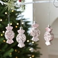 thumbnail image 5 of Honeeladyy Christmas Hanging Ornaments Set of 3, Whimsical Candy Christmas Tree Ornaments, Sparkling Glitter Hanging Decor for Holiday Home Party Festive Decorations​, 5 of 6