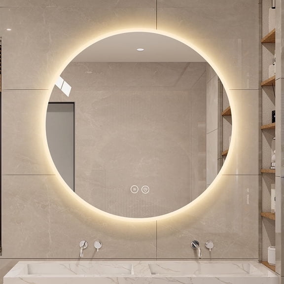 Bathroom Mirror LED Defogger 3 Color Temperature 32in