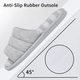 thumbnail image 6 of Open Toe House Slippers for Women Men Soft Cotton Indoor Shoes Memory Foam Slip On bedroom Slippers, 6 of 6