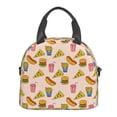 thumbnail image 3 of Hirioo Hamburger Pizza Coke for Crossbody Lunch Box for Women Men with Adjustable Shoulder Strap for School, Work and Travel, 3 of 9