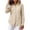 Beige, variant on CBASIHI Womens Waffle Knit Cotton Button Down Shirts- Long Sleeve Collared Relaxed Fit Casual Fall Tops with Chest Pocket Beige Size S-2XL