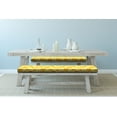 thumbnail image 2 of Easter Bench Pad, Cheerful Holiday Season Theme Orange with Cartoon Daisies and Circles, HR Foam Cushion with Decorative Fabric Cover, 45" x 15" x 2", Yellow Orange Green, by Ambesonne, 2 of 3