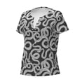 thumbnail image 2 of Naloa Snake Print T-Shirts Short Sleeve V Neck Tees for Women Fashion Tops Trendy Lightweight Soft Casual Summer Outfits Clothes, 2 of 5