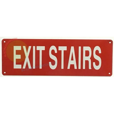 

EXIT STAIRS SIGN((4x12 RED ALUMINUM) -ref19722