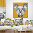 thumbnail image 4 of Designart Koala with Glasses and Bow Tie - Contemporary Animal Throw Pillow - 18x18, 4 of 5