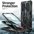 thumbnail image 6 of Dteck Samsung S22 Ultra Metal Bumper Silicone Rubber Case Hybrid Military Shockproof Heavy Duty Rugged case Cover for Samsung S22 Ultra, Black, 6 of 12