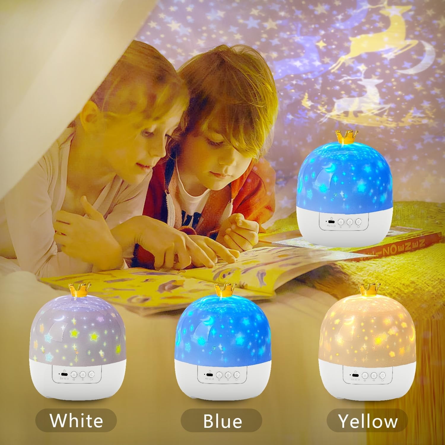 Night Light Star Projector for Kids, Galaxy Projector for Bedroom, Planetarium Projector Night Lights for Girls with 360° Rotating, Birthday, Christmas, Ceiling, Room Decor