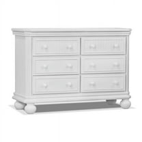 Sorelle Furniture Finley 6 Drawer Double Dresser, White, Child, 48 x 18 x 33 in, 29 lbs