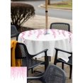 thumbnail image 5 of Outdoor Tablecloth with Umbrella Hole for Patio/Picnic/Party/Camping, Pink Polka Dots Waterproof Table Cloth Square Cover Washable, Vintage Abstract Art Watercolor (54"x 54"), 5 of 8
