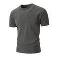 thumbnail image 2 of LTTVQM Men's Compression Shirts Short Sleeve Workout Gym T-Shirt Athletic Top Quick Dry Sports Baselayer Undershirts Dark Gray L, 2 of 4