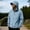 Blue, variant on Men's UPF 50+ Brim Attached Hood Sun Outerwear, Reflective Chest Pocket & Windproof Weave for trail hiking Blue S