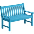 thumbnail image 6 of Dextrus Garden Bench, All-Weather, Fade-Resistant, for 2-3 Persons, Blue, 6 of 6