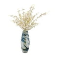 thumbnail image 6 of Elegant Swirl Pattern Glass Vase for Living Room and Home Decor - Decorative Flower Vase for Kitchen, Bedroom, or Office Bookcase - House Accent for Table and Desk Decor - 17", Blue & White, 6 of 10